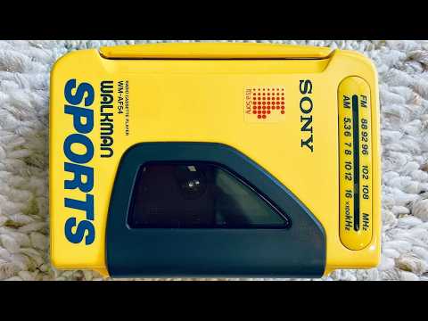 Sony WM-AF54 [COLLECTIBLE] Walkman Cassette Player, Top Yellow, Working ! image 15