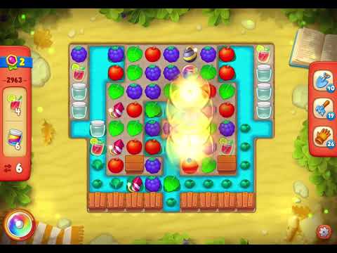 GardenScapes Level 2963 no boosters (19 moves)