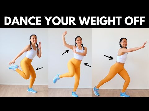 FLAT ABS, SMALLER WAIST STANDING WORKOUT, super fun aerobic dance steps for weight loss. W3, P1