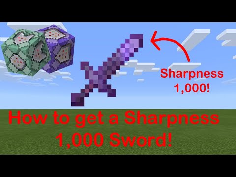 How to make a Sharpness 1,000 Sword in Minecraft Bedrock! (No longer working)