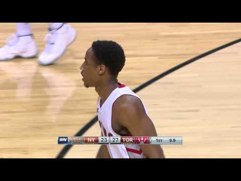 DeMar DeRozan Punches Home the One-Handed Putback Slam