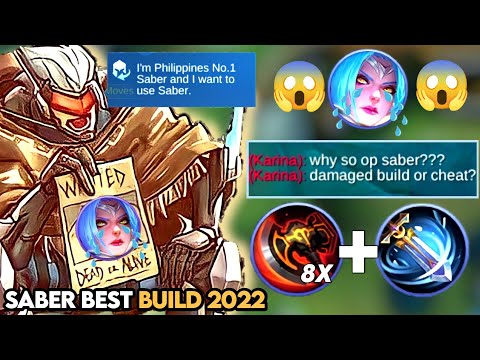 SAVAGE BUILD!! HYPER CARRY SABER  | TOP 1 PHILIPPINES SABER