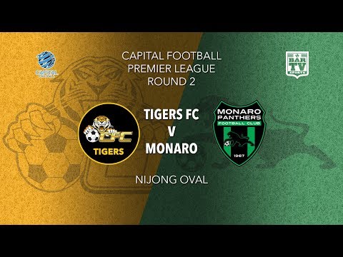 2019 Capital Football Premier League - U20's and 1st Grade Round 2 - Tigers FC v Monaro Panthers FC