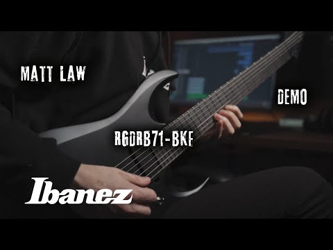 Ibanez RGDRB71 Iron Label 7-String - Ebony - Black Flat image 10