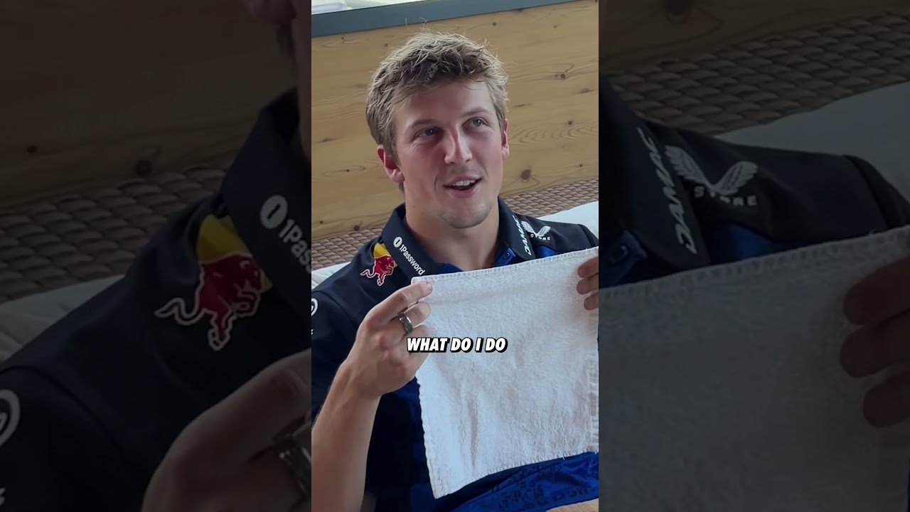 Welcome to the relaxation zone, Liam 🧖‍♂️ #F1 #RedBullRacing