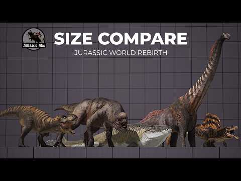All Dinosaurs in JW Rebirth | 3D Size Comparison