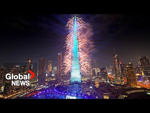 New Year's 2024: Dubai puts on dazzling fireworks show from iconic Burj Khalifa