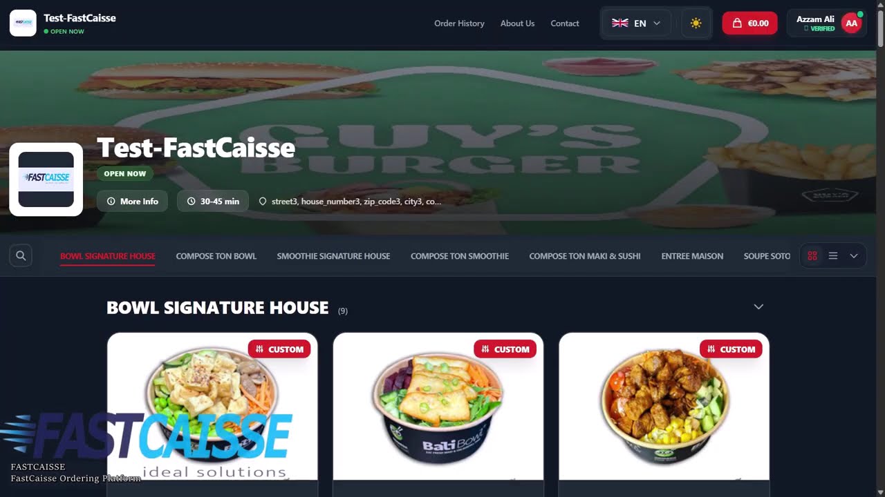 FastCaisse Ordering Platform Demo - Complete Demonstration