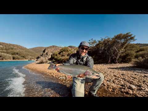 LA MEJOR PESCA EN PATAGONIA. Lago 2 Río Pico Chubut Patagonia Argentina.