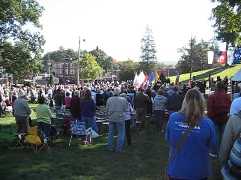 Opening ceremony for the traveling Wall That Heals in Manchester CT