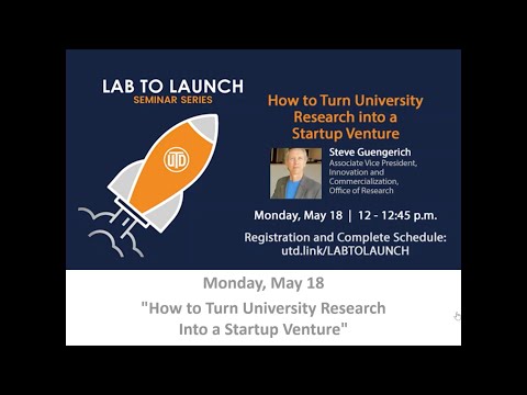 Lab to Launch: How to Turn University Research Into a Startup Venture, by Steve Guengerich