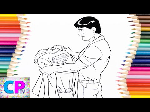 Superman Coloring Pages, Superman Found his Suit to get Ready for Action,Drawing of Superhero