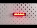 Červený LED predátor 12V/24V - 6x3W LED/ECE R65 (132x30x11mm) - Video Youtube