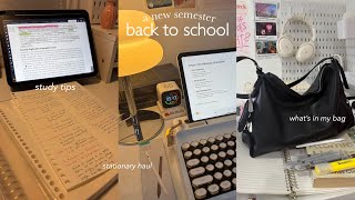 Back to School: a new semester! ☁️ what’s in my bag, back to school shopping, study tips, study vlog