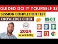 GUIDED DO IT YOURSELF SESSION 33 BS CIT SESSION 17 HINDI