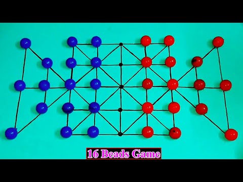 Bead 16 Gameplay - How to Play Sholo Guti Game: Village 2 Players Mind #Game-1