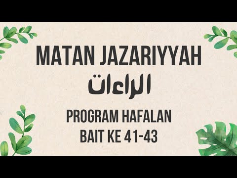 Matan Muqoddimah Jazariy (Bait 41-43) - Program Hafalan