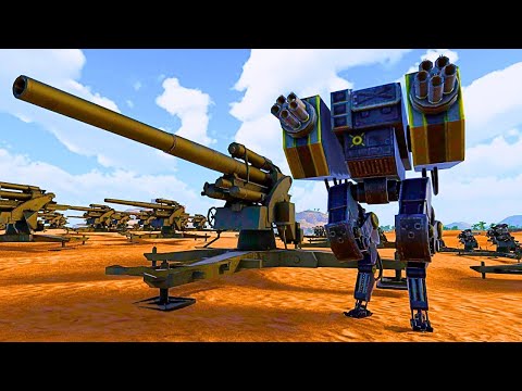 3 MILLION ZOMBIES vs 1x AUTO ARTILLERY & 2x T-45 ROBOT SHOTGUNS - Warhammer 40K | UEBS 2