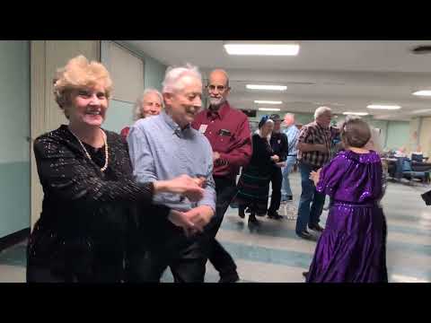 Square dancing with the Shed House 3 at the New Year’s Eve 2024 dance  in St. Charles, MO.