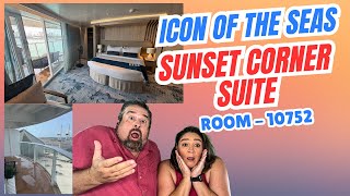 Icon of the Seas Room Tour | Sunset Corner Suite 10752 Review