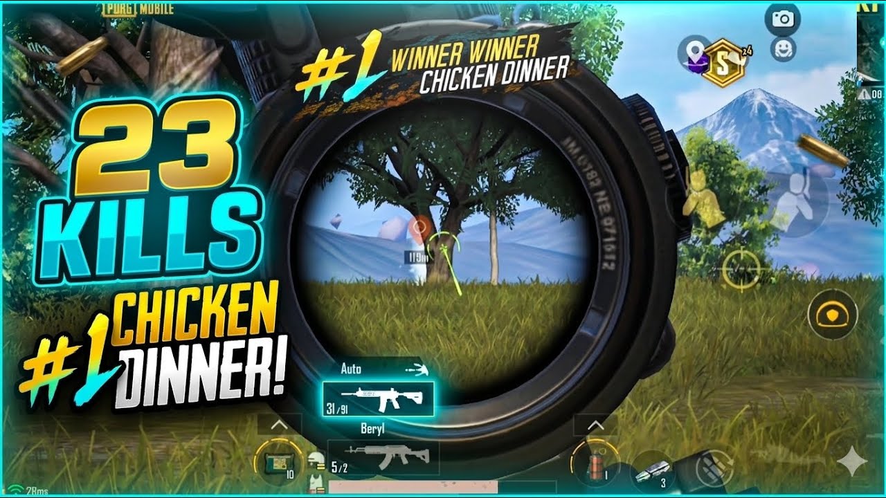 ২৩ কিল এ চিকেন ডিনার 🎮🔥।। pubg mobile #pubgmobile