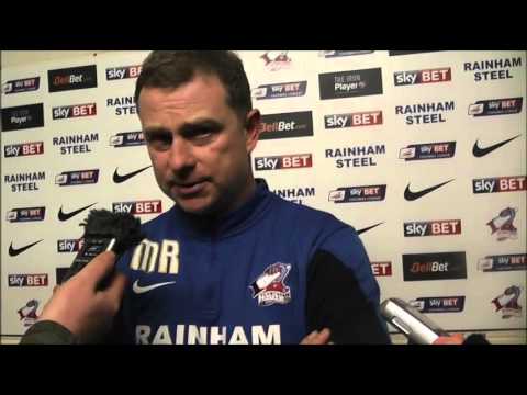 Mark Robins reacts to the Bristol City clash