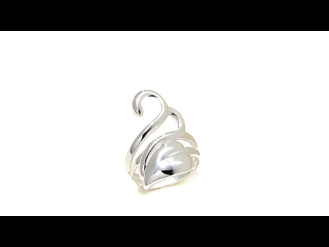 Sevilla Silver Leaf Swirl Ring