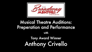 Musical Theatre Auditions: Preparation and Performance with Tony Award
