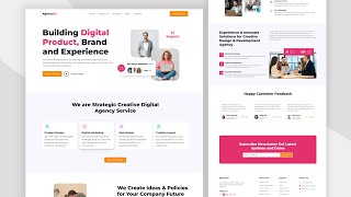 Build A Digital Marketing Agency Website Using HTML CSS And JavaScript