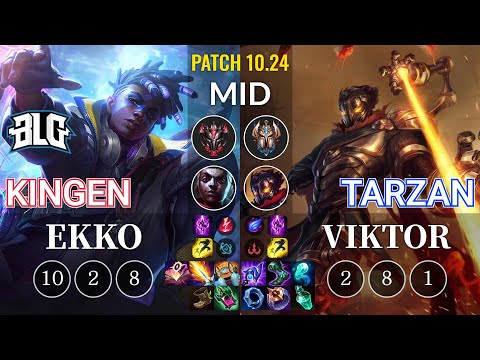 BLG Kingen Ekko vs Tarzan Viktor Mid - KR Patch 10.24