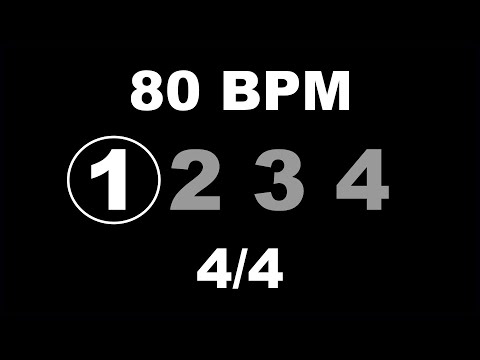 80bpm 4/4 - Metronome / Click Track / Timing / Practice - 10 Minutes