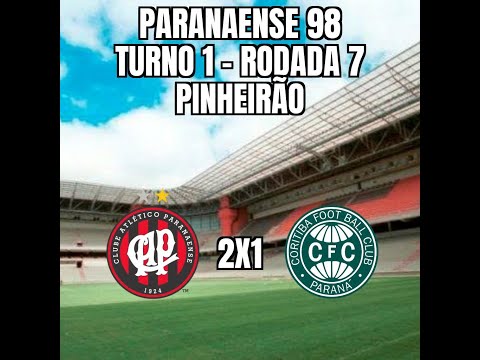 Paranaense 98 - 1º Turno - 7ª Rodada - Atlético 2x1 Coritiba
