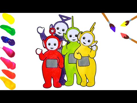Coloring Teletubbies | Relaxing and Fun Coloring Video for Kids