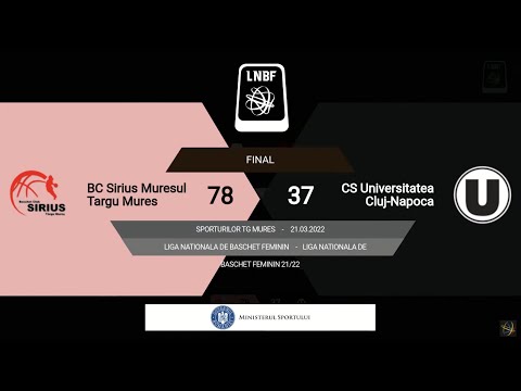 LNBF 2021-2022: BC Sirius Mureșul Târgu Mureș - Universitatea Cluj-Napoca