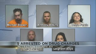 Five arrested in McCracken County on drug charges