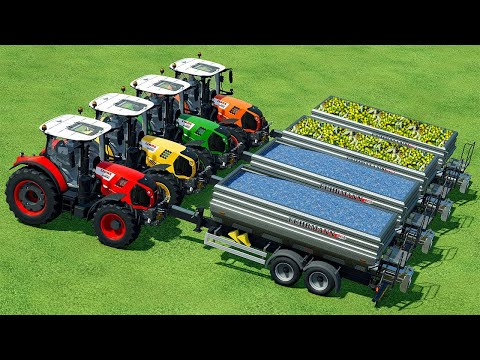 HARVEST GRAPES AND OLIVES WITH CLAAS & VALTRA TRACTORS  - Farming Simulator 22