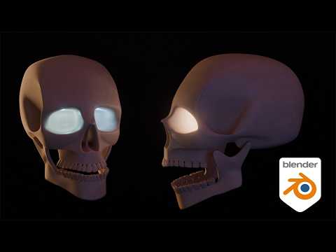 Easy Skull Modeling in Blender: No Sculpting Required | Step-by-Step Tutorial