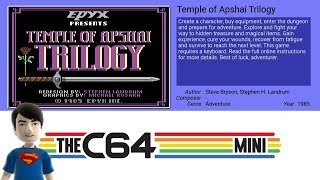 The C64MINI Games - Temple of Apshai Trilogy