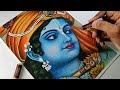 Krishna drawing,  Krishna drawing with oil pastel,  Oil pastel drawing,  Sanju Arts
