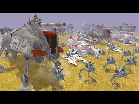 Largest Clone Army Tank Invasion EVER! - Men of War: Star Wars Mod Battle Simulator