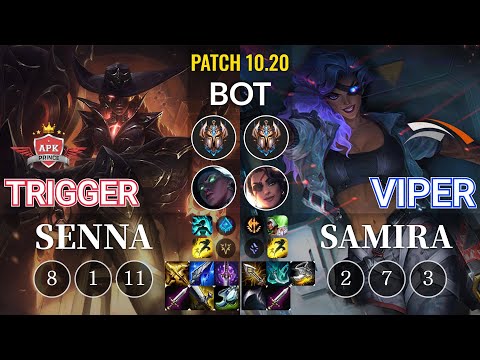 APK Trigger Senna vs HLE Viper Samira Bot - KR Patch 10.20