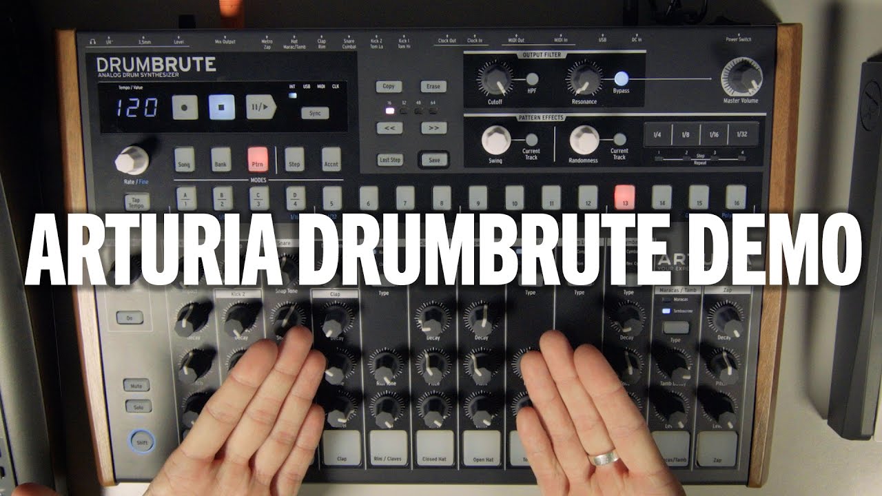 Arturia DrumBrute Analog Drum Machine Demo - YouTube