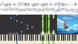 [Moana] Mark Mancina & Opetaia Foa'i - Te Fiti Restored (Synthesia Piano Tutorial w/Lyrics)