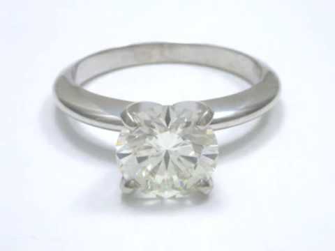 Round Brilliant Cut Diamond Ring 1.81-carat set in a 14-karat white-gold four-prong mounting
