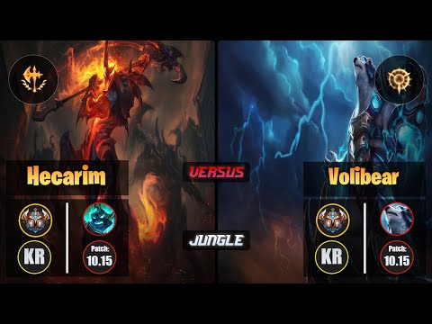 Challenger HECARIM [Conqueror] (Jungle) VS  VOLIBEAR - Challenger KR Patch 10.15