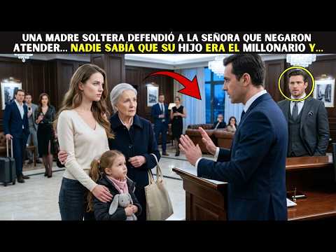Madre soltera defendió a la señora que negaron atender… nadie sabía que su hijo era el Millonario y…