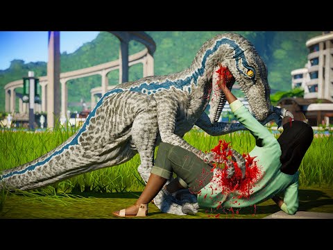 Indoraptor Vs Blue Breakout and Fight - Jurassic World Evolution (Blue Fight Scene)