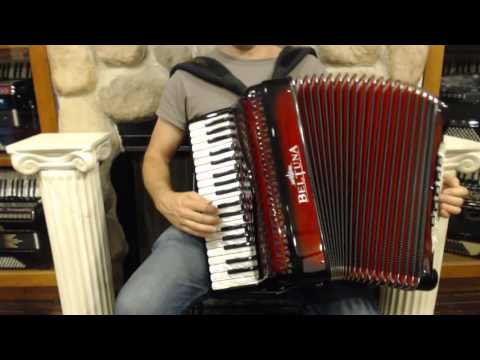 BELSTUIV96 - Shadow Red Beltuna Studio IV Compact Piano Accordion LMMM 37 96 $5995