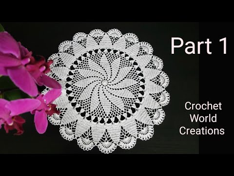 Unique Crochet Pattern PART 1 #doily #tablemat #thalposh #tapete #carpeta #crochetworldcreations