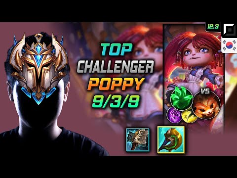 Challenger Poppy Top vs Gnar - 챌린저 탑 뽀삐 신파자 착취 - LOL KR 12.3